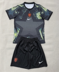 2026 World Cup Netherlands Goalkeeper Black Soccer Uniform-AY