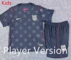 Player Version 2026-2027 USA Away Black Kids/Youth Soccer Unifrom-9527