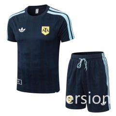 (S-4XL) 2026-2027 Argentina Royal Blue Thailand Short-Sleeved Soccer uniform -9926