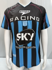 Retro Version 01-02 Racing Club de Avellaneda Away Black&Blue Thailand Soccer Jersey AAA-503