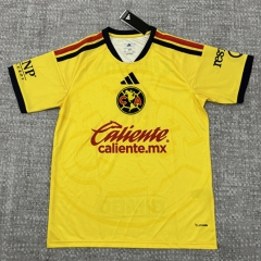 (S-6XL) 26-27 Club América Home Yellow Thailand Soccer Jersey-4506