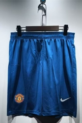 Retro Version 2008-09 Manchester United Blue  Thailand Soccer Shorts-2483