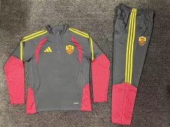 2026-27  Roma Grey Soccer Tracksuit Uniform-5303