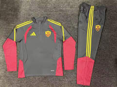 2026-27  Roma Grey Soccer Tracksuit Uniform-5303