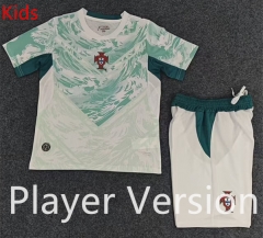 Player Version 2026 Portugal Away White Kid/Youth Soccer Uniform-9527