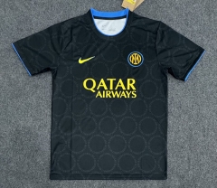 (S-4XL)26-27 Inter Milan Black Thailand Training Soccer Jersey-2483