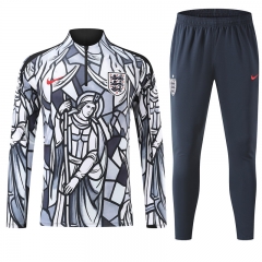 2026-27 England Grey Thailand Soccer Tracksuit-GDP