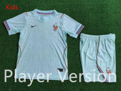 Player Version 2026-2027 France Away Green Kids/Youth Soccer Uniform-9926