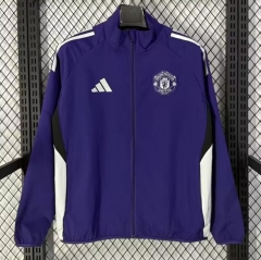 (S-3XL) 2026-2027 Manchester United Purple Thailand Soccer Trench Coat-7642
