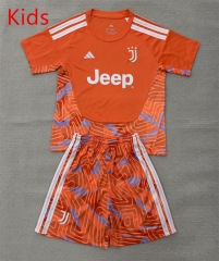26-27 Juventus Goalkeeper Orange Soccer Kids/Youth Uniform-AY