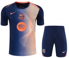 2025-2026 Barcelona Orange&Royal Blue Thailand Soccer Training Uniform-418