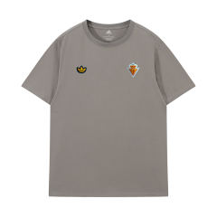 26-27 Spain  Grey Vintage Embroidered Short-Sleeve T-Shirt - LH