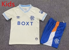 26-27  Rangers Away Beige Kid/Youth Soccer Uniform-7809