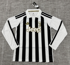 (S-5XL) 26-27 Juventus Home White & Black  Thailand LS Soccer jersey-4506