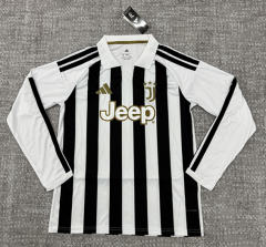 (S-5XL) 26-27 Juventus Home White & Black  Thailand LS Soccer jersey-4506