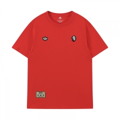 26-27 Juventus Red Retro Embroidered Short-Sleeve T-Shirt - LH