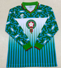 Retro Version 94-95 Morocco Away Green LS Thailand Soccer Jersey AAA-6895