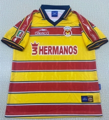 (S-3XL) Retro Version  99-00 Monarcas Morelia Home Yellow&Red Thailand Soccer Jersey AAA-6895