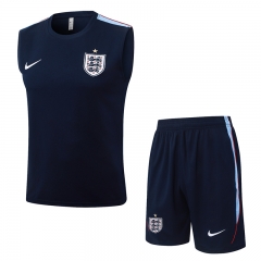 2026-27 England cyan Vest Thailand Soccer Tracksuit-815
