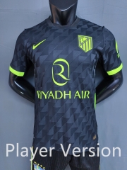 (S-3XL)Player Version 26-27 Atletico Madrid Away Black Thailand Soccer Jersey AAA-9926
