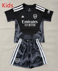 26-27 Arsenal Goalkeeper Black Kids/Youth Soccer Uniform-AY