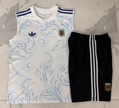 26-27 Argentina White Inkjet Thailand Vest Soccer Tracksuit -815