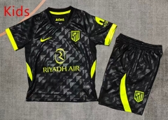 26-27 Atletico Madrid Away Black Kids/Youth Soccer Uniform-9484