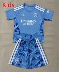 26-27 Arsenal Lake Blue Kids/Youth Soccer Uniform-AY