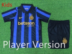 Player Version 26-27 Inter Milan Home Blue&Black Kids/Youth Soccer Uniform-9926