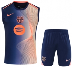 2025-2026 Barcelona Orange&Royal Blue Thailand Soccer Training Vest Uniform-418