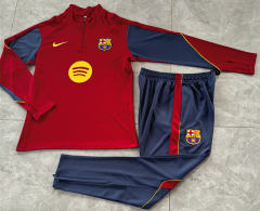 26-27 Barcelona Maroon Thailand Soccer Tracksuit-411