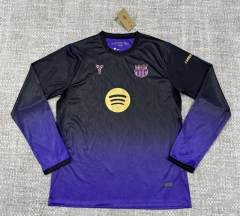 (S-5XL) 26-27  Barcelona Away Purple Thailand LS Soccer Jersey AAA-6723