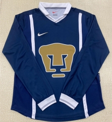 (S-3XL)Retro Version 1999-2000 PA UNAM Away Royal BlueLS Thailand Soccer Jersey AAA-6895