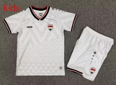 26-27 Iraq Home White Kids/Youth Soccer Uniform-7809
