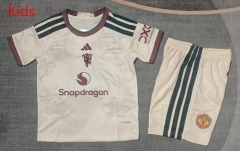 2026-2027  Manchester United Second Away Beige  Kids/Youth Soccer Uniform-9484