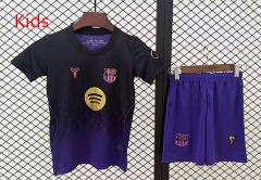 26-27  Barcelona Away Black&Purple Kids/Youth Soccer Uniform-709