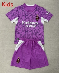 26-27 AC Milan Goalkeeper Purple Kids/Youth Soccer Uniform-AY