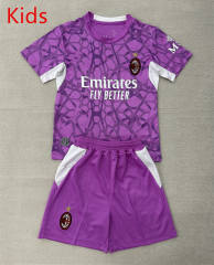 26-27 AC Milan Goalkeeper Purple Kids/Youth Soccer Uniform-AY