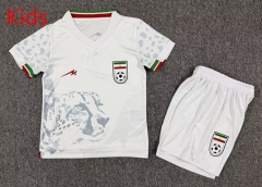 26-27 Iran Home  White  Kids/Youth Soccer Uniform-7809