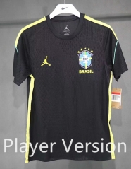 (S-3XL) Player Version 2026-2027 Brazil Black Thailand Training Soccer Jersey AAA-4563
