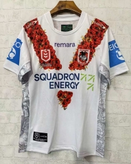 (S-7XL) 2026 St. George White  Rugby Shirt