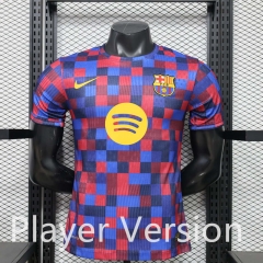 Player Version Pre-Match 26-27 Barcelona Red&Blue Thailand Soccer Jersey AAA-888