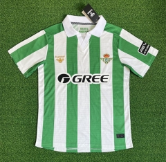 (S-4XL)25-26 Retro Real Betis White&Green Thailand Soccer Jersey AAA-403
