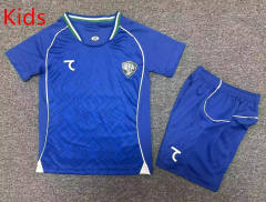 26-27 Uzbekistan Home Blue Kids/Youth Soccer Uniform-7809
