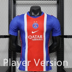 (S-3XL) Player Version 26-27 with Two Stars Paris Home Blue&Red  Thailand Soccer Jersey AAA-888