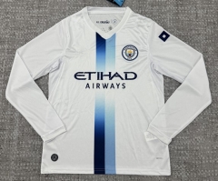 (S-5XL) 26-27 Manchester City Second Away White LS Thailand Soccer Jersey AAA-4506