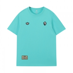 26-27 Juventus Lake Blue Retro Embroidered Short-Sleeve T-Shirt - LH