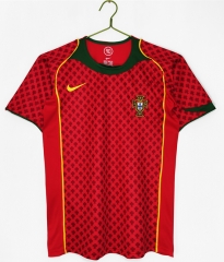 Retro Version 2004 Portugal Home Red Thailand Soccer Jersey AAA-C1046