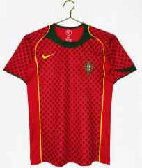 Retro Version 2004 Portugal Home Red Thailand Soccer Jersey AAA-C1046