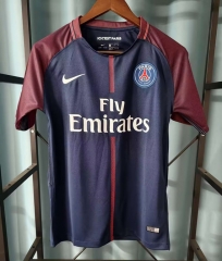 Retro Version 17-18 Paris Home Royal Blue Thailand Soccer Jersey AAA-7358